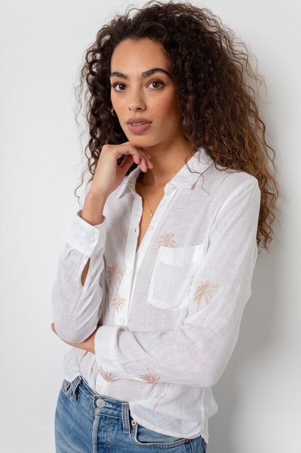 Rails Charli Shirt - Rose Gold Palm Trees - Image 6