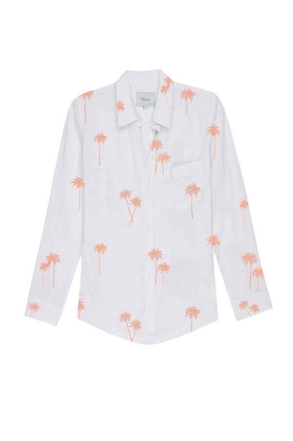 Rails Charli Shirt - Rose Gold Palm Trees