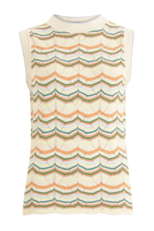 Coster Copenhagen Sleeveless Top – Creme Multi Stripe