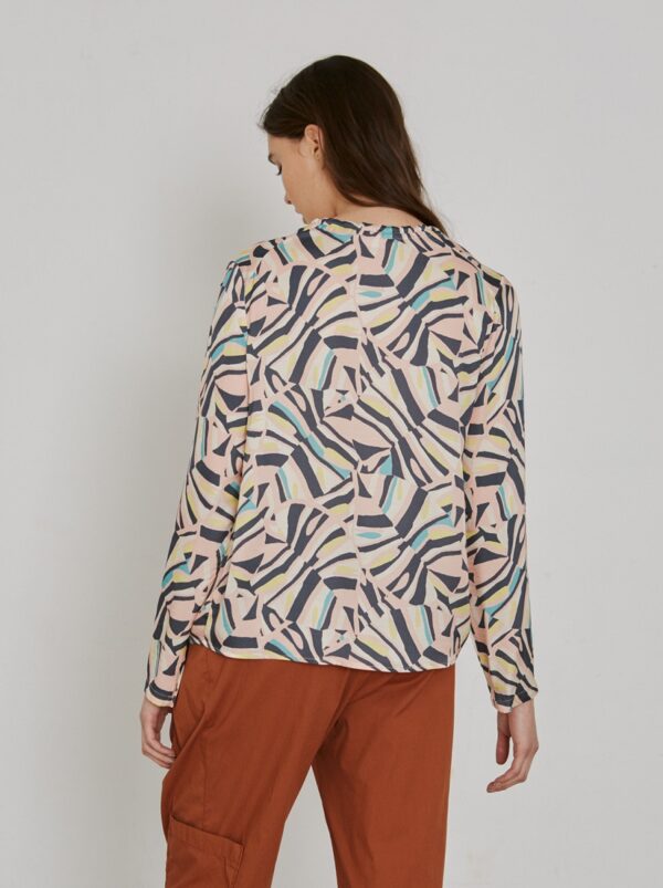 Sita Murt 101002 Printed Blouse - Pink / Aqua / Yellow - Image 3