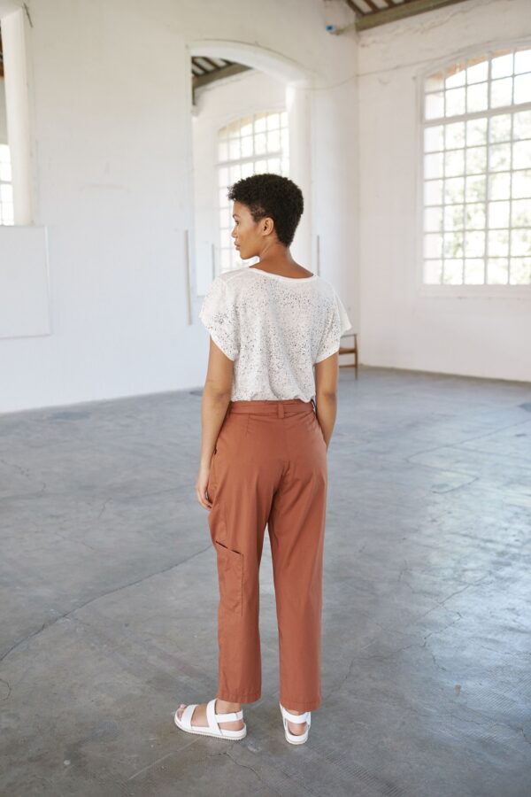 Sita Murt 105802 Linen T Shirt - Cream / Black - Image 2