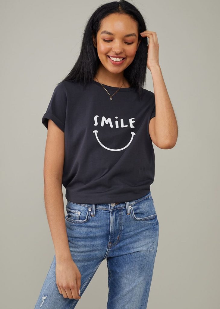 South Parade Lola Smile T Shirt - Black - Image 2