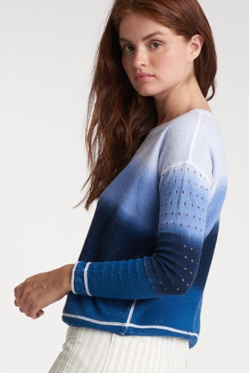 Lisa Todd Double Dip Sweater – Blue Combo