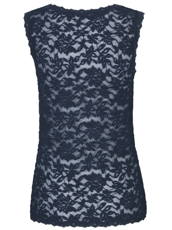Rosemunde 4936 Sleeveless Lace V Neck Top - Navy - Image 2