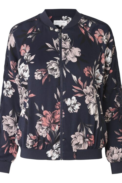 Rosemunde Bomber Jacket – Navy Spring Blossom Print