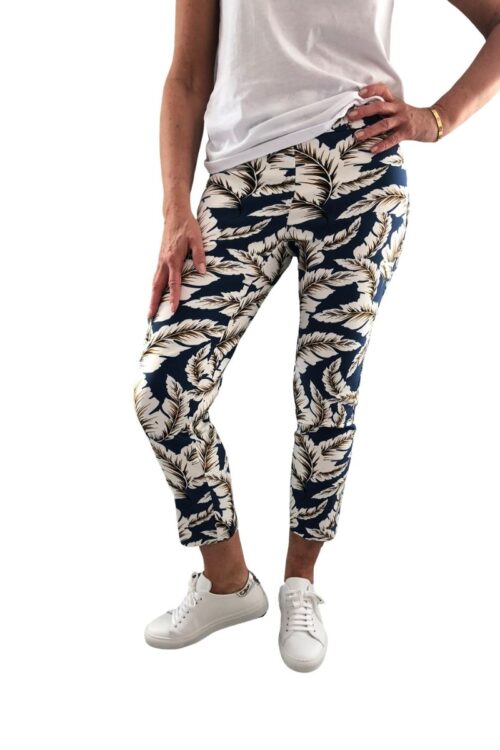 Up Pants 66839 Techno 25″ Crop Trouser – Boca Blue