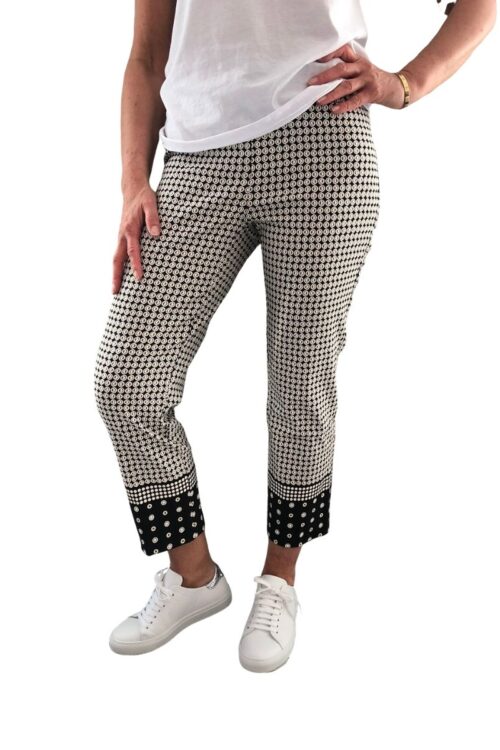 Up Pants 66841 Techno 25″ Crop Pull On Trouser – Border