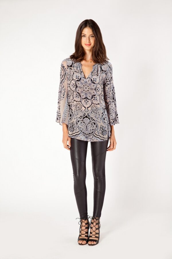 Hale Bob H5WAR6777 Devore Blouse - Grey
