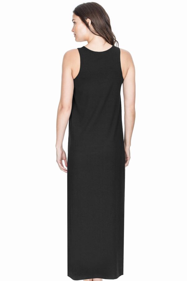 Lilla P Stretch Jersey Maxi Tank Dress - Black - Image 2