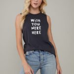 South Parade Whitney Wish You Were Here T Shirt - Smoke Black