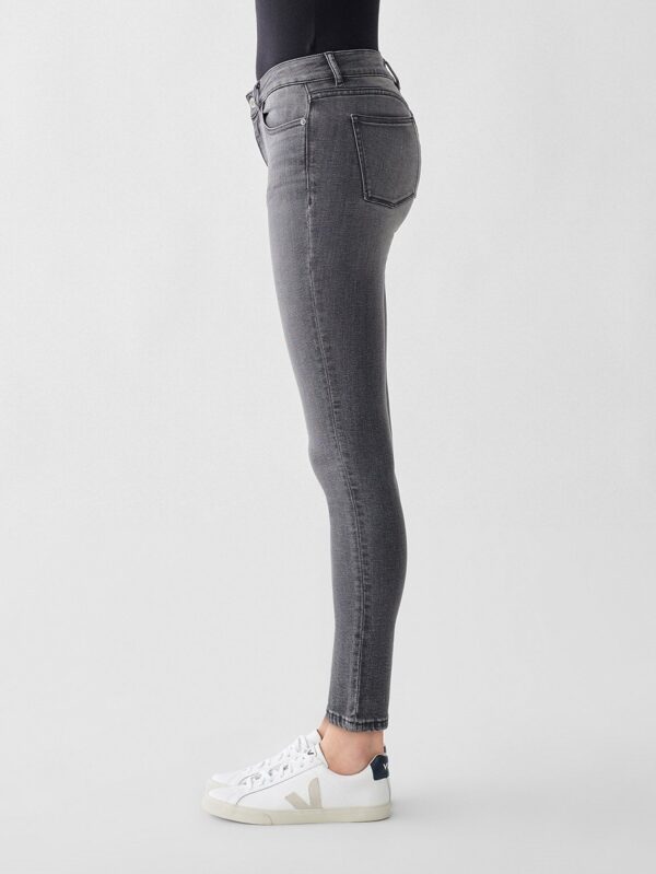 DL1961 Florence Ankle Mid-Rise Instasculpt Skinny Jean - Drizzle - Image 4