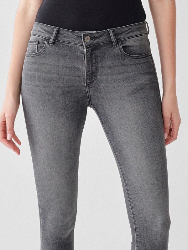 DL1961 Florence Ankle Mid-Rise Instasculpt Skinny Jean - Drizzle - Image 3