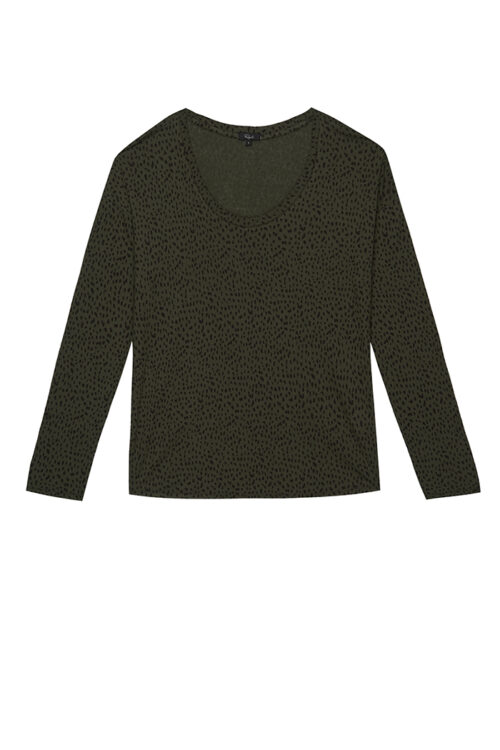 Rails Colby Long Sleeve Top – Olive Mini Spotted