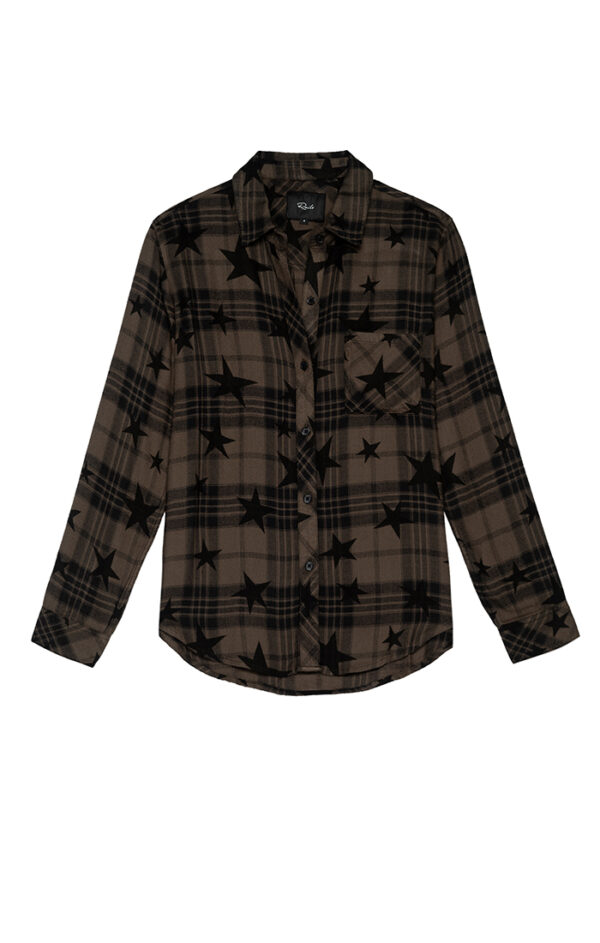 Rails Hunter Shirt - Olive Jet Stars