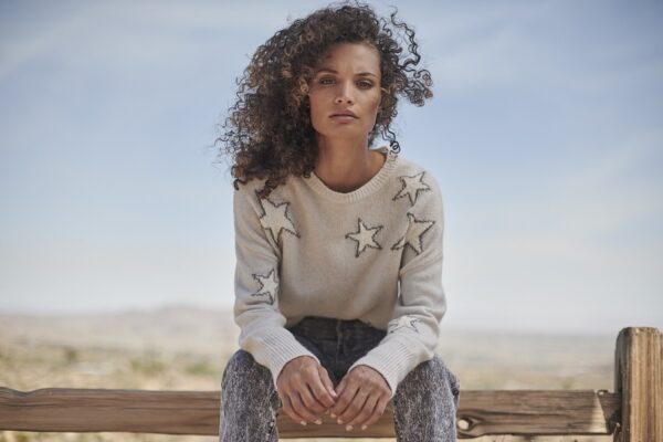 Rails Virgo Sweater - Grey White Stars - Image 3