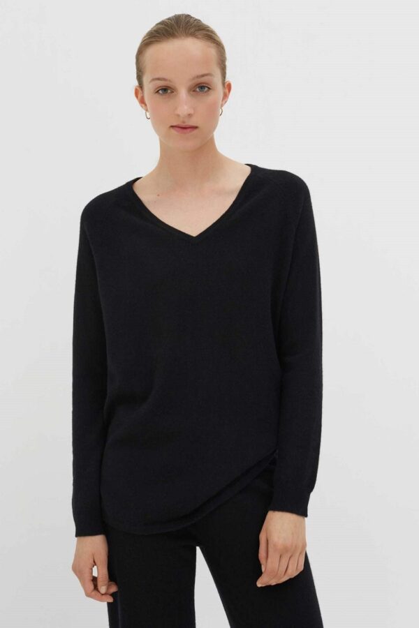 Chinti & Parker The V Neck Sweater - Black