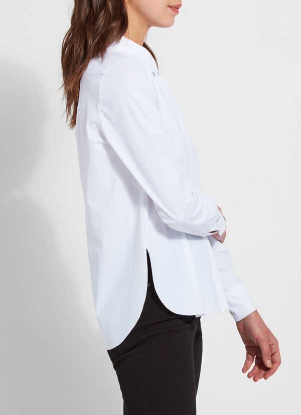 Lysse Connie Slim Button Down Shirt - White - Image 4