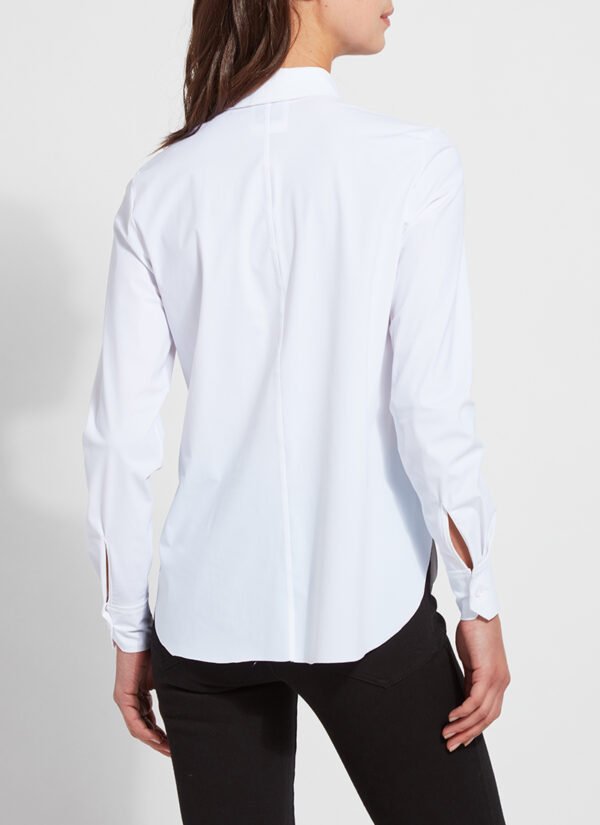 Lysse Connie Slim Button Down Shirt - White - Image 3