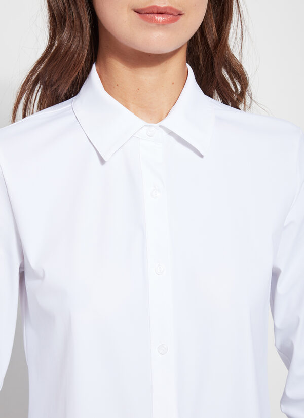 Lysse Connie Slim Button Down Shirt - White - Image 2