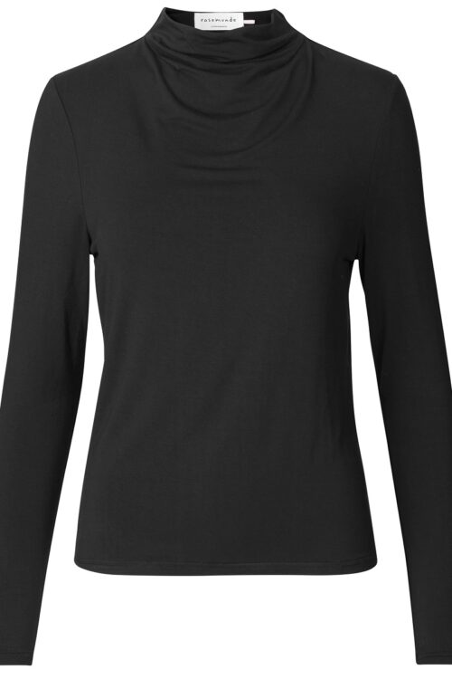 Rosemunde Lightweight Jersey Polo Neck – Black