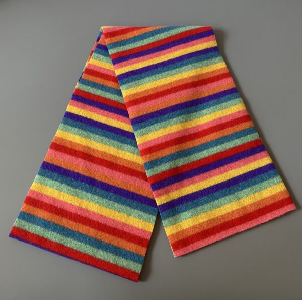 Robert Mackie Special Offer Ranza Hat, Scarf, Gloves Set -2004 Rainbow Stripe - Image 5
