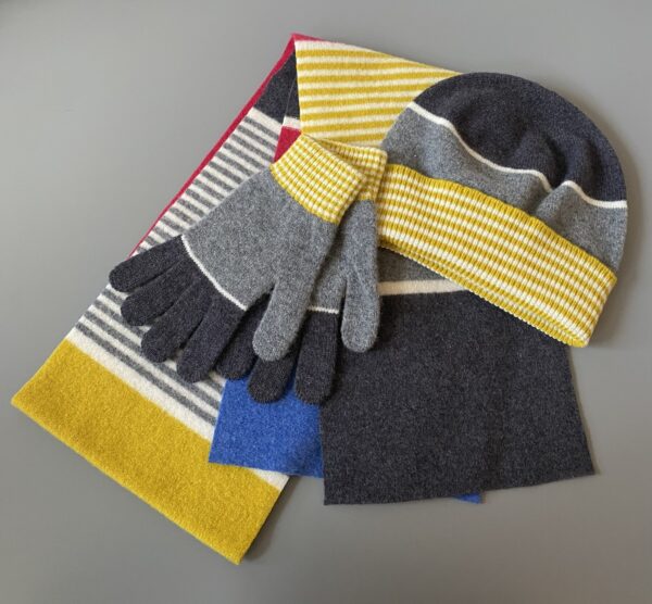 Robert Mackie Special Offer Ness Hat, Scarf and Gloves Set - Multi Colour Block