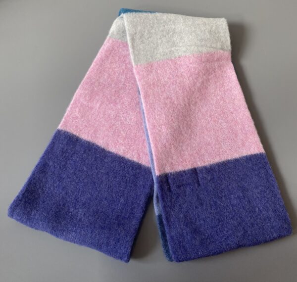 Robert Mackie Rona Brushed Scarf - Muted Colour Block - Image 2