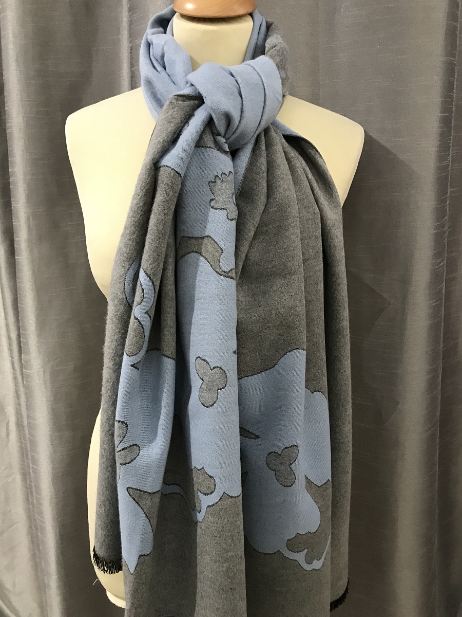 Zelly 408502 Flower Wrap – Blue / Grey