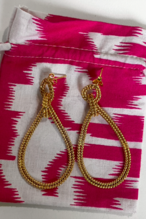 I Am Jai E1624A Large Teardrop Earring – Gold