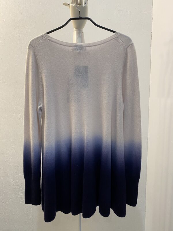 Cocoa Cashmere Dip Dye Tunic - Cream / Navy - Image 2