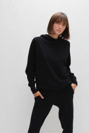 Chalk Hannah One Size Hoodie - Black