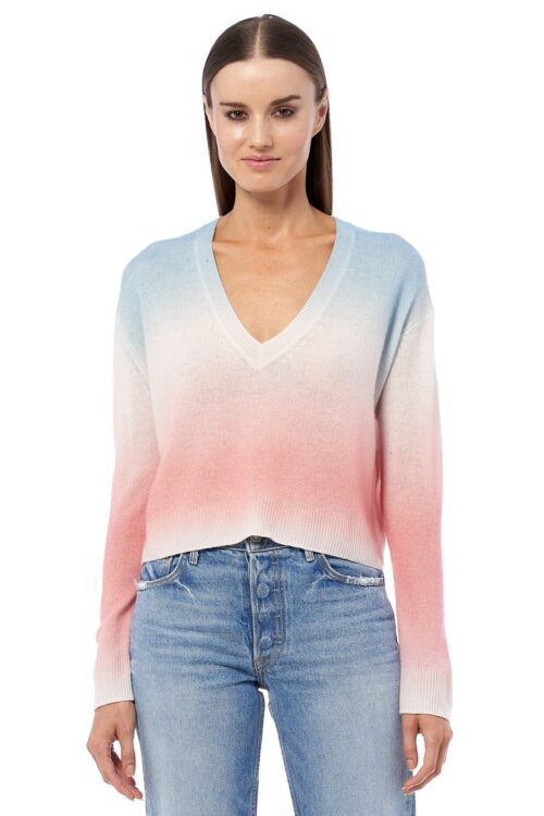 360 Cashmere Kora Sweater – Alabaster / Seafoam / Nectar