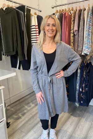 Chalk Cass One Size Robe - Charcoal