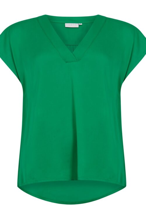 Coster Copenhagen Top with V Neck – Emerald Green