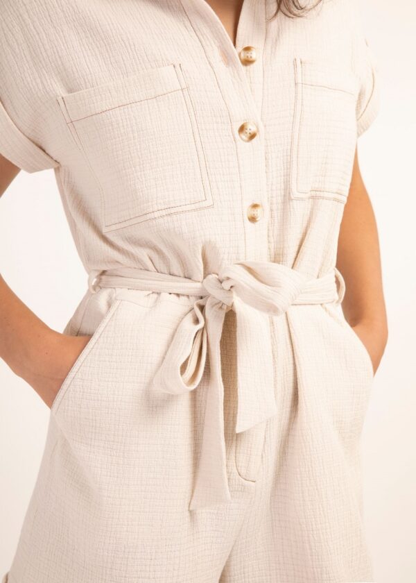 Frnch Melina Playsuit - Creme - Image 3