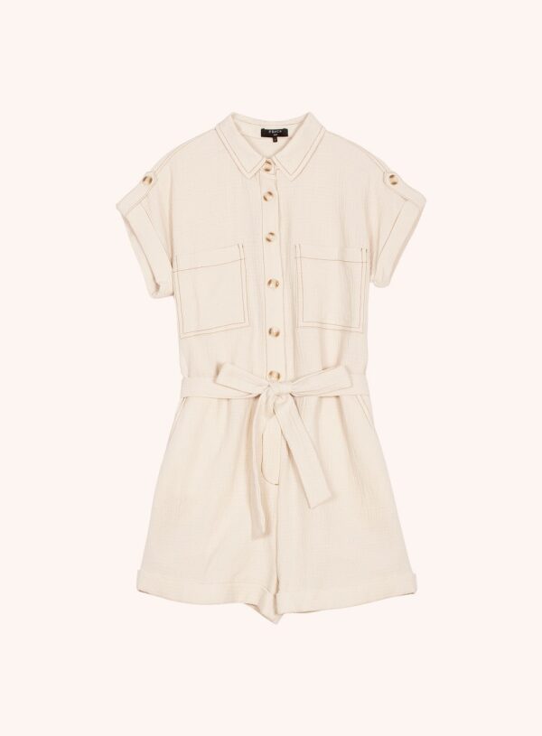 Frnch Melina Playsuit - Creme - Image 5