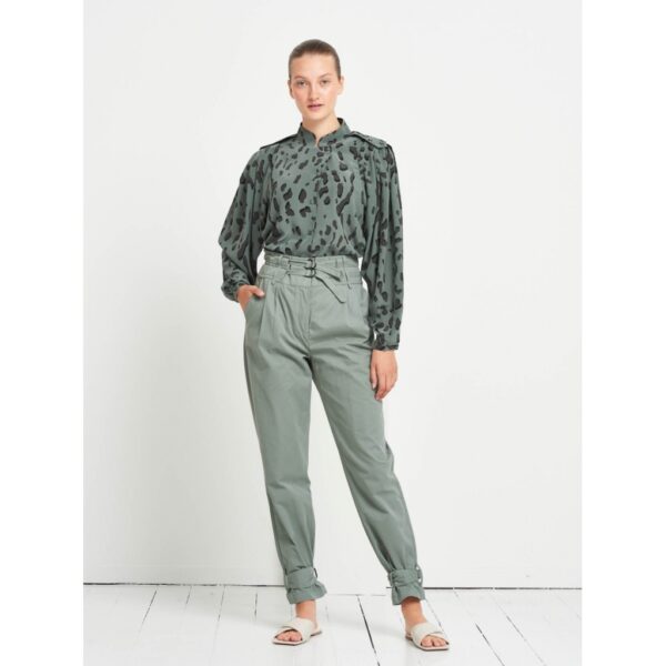 Bruuns Bazaar Lillie Shaun Shirt - Dark Moss Print