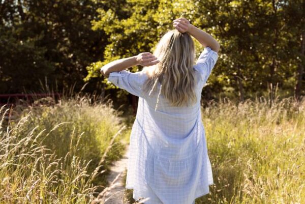 Kaffe KAfie Shirt Tunic - Chambray Blue - Image 2