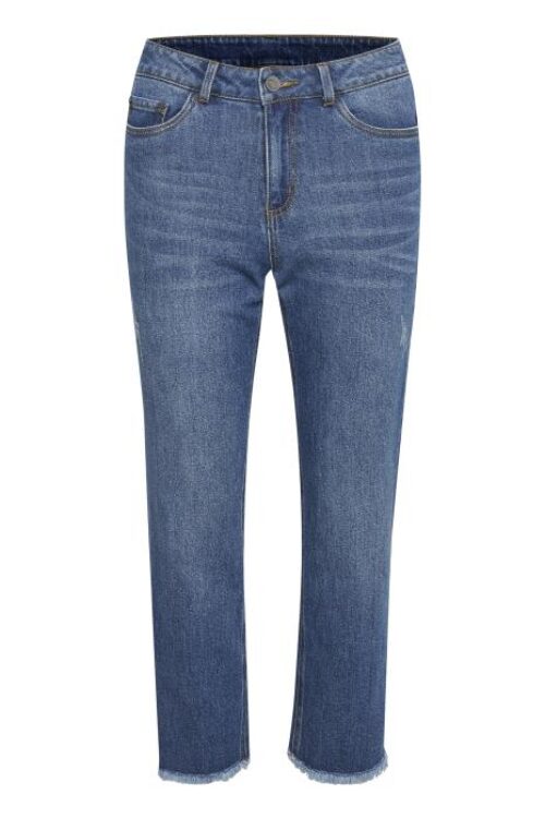 Kaffe KAnicole Cropped Jeans – Blue Washed Denim