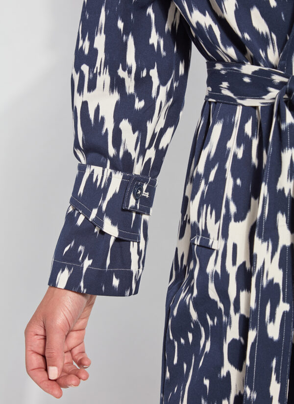 Lyssé Ava Trench Coat - Painted Spots with Cream Piping - Image 7