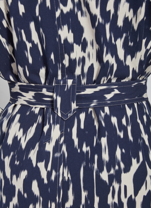 Lyssé Ava Trench Coat - Painted Spots with Cream Piping - Image 5