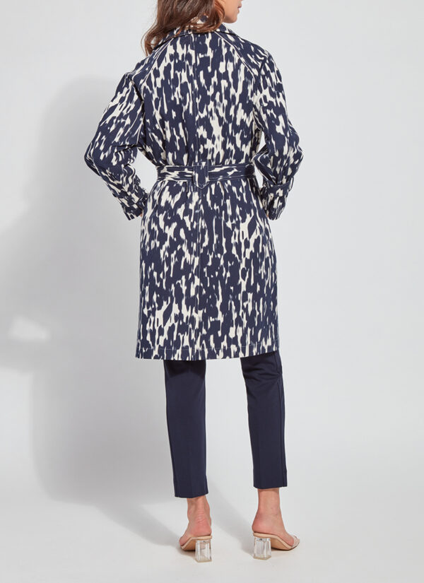 Lyssé Ava Trench Coat - Painted Spots with Cream Piping - Image 4