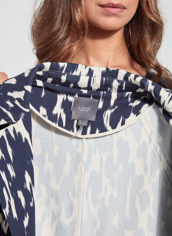 Lyssé Ava Trench Coat - Painted Spots with Cream Piping - Image 2
