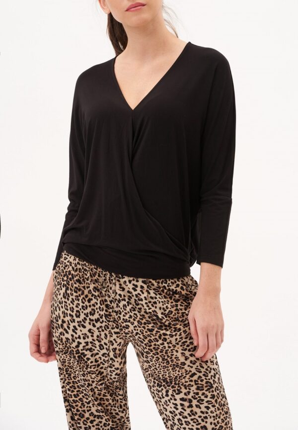 Up Pants 30187 Crossover Raglan Top - Black