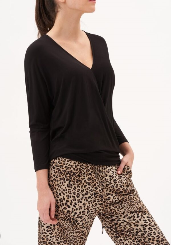 Up Pants 30187 Crossover Raglan Top - Black - Image 3