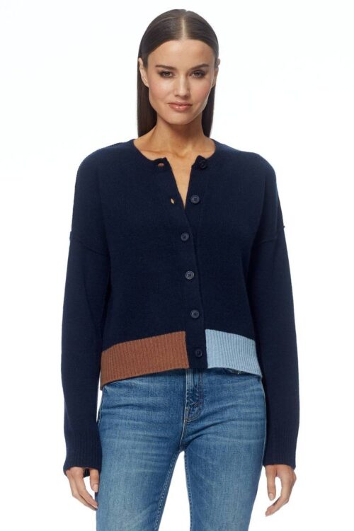 360 Cashmere Crystal Cardigan – Blue