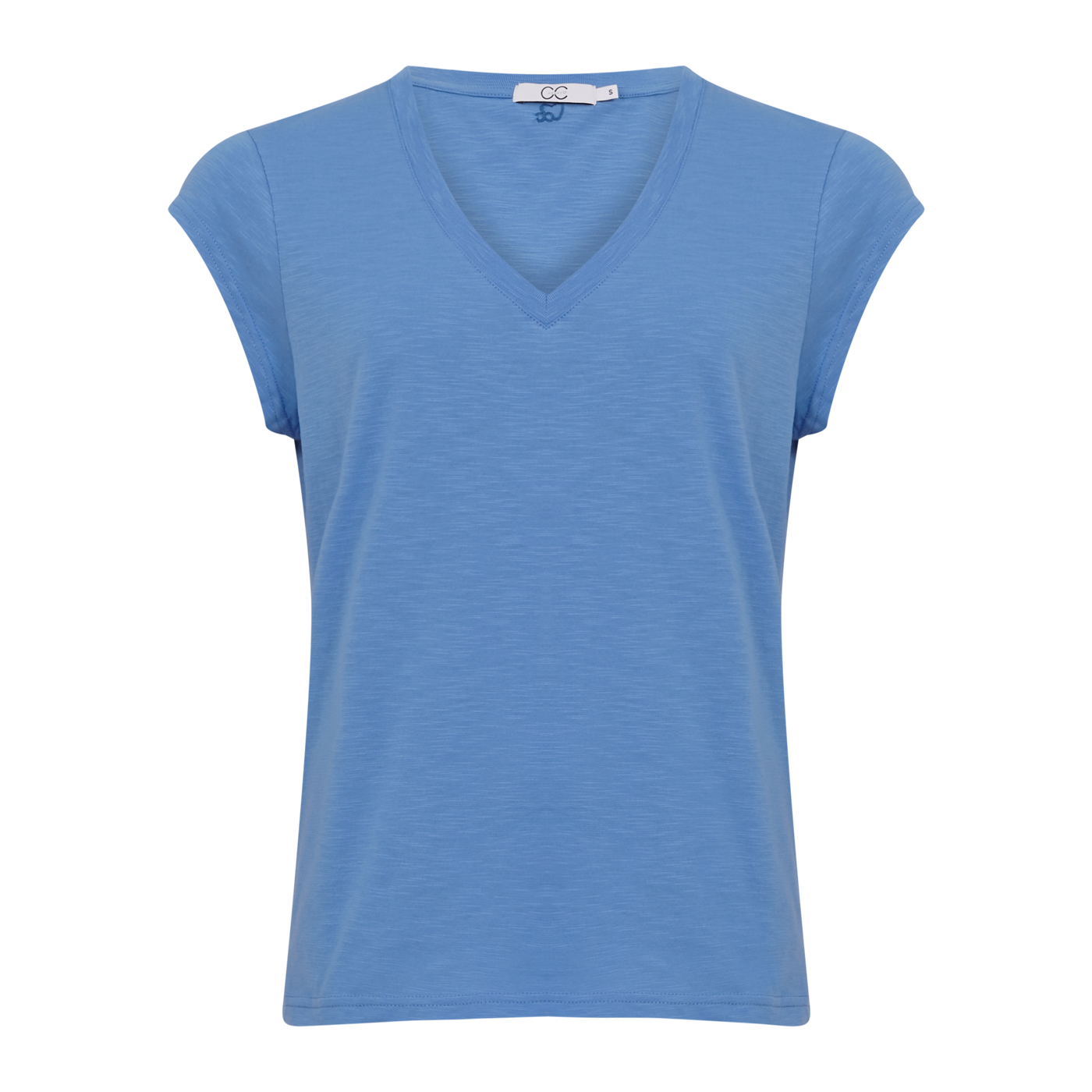 Coster Copenhagen CC Heart Basic V Neck T Shirt - Airy Blue - Stick and ...