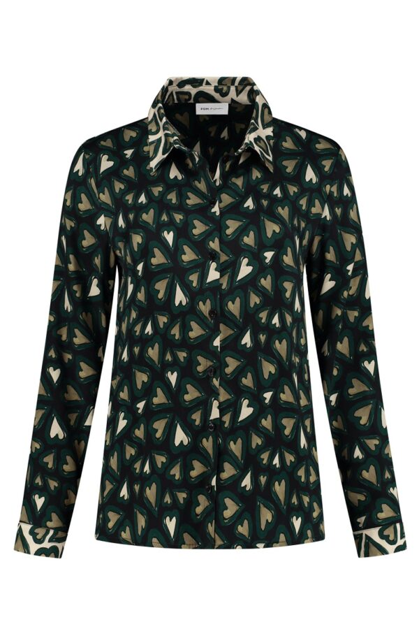 POM Amsterdam SP6602 Blouse - Mila Heartbeat Black