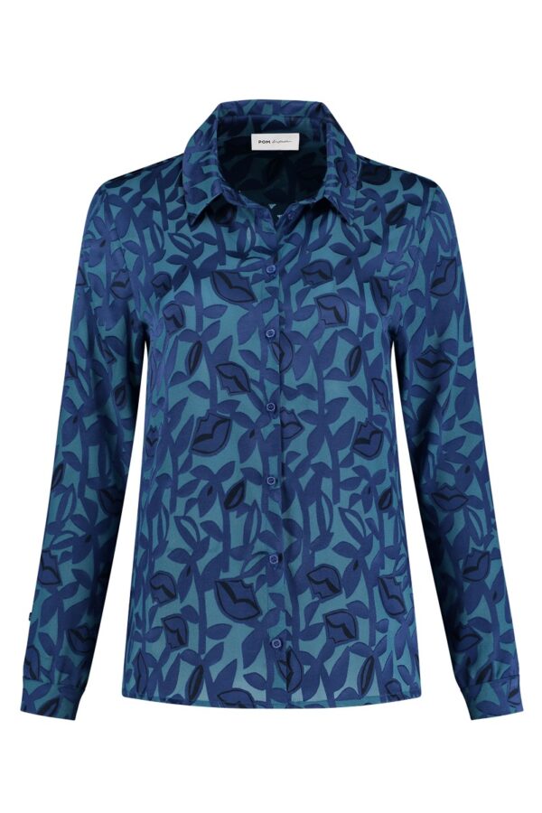 POM Amsterdam SP6676 Blouse - Mila Kisses Silhouette Blue