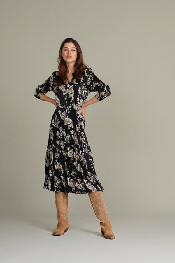 POM Amsterdam SP6691 Dress - Paradise Birds Black - Image 6